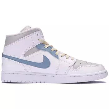 Кроссовки Air Jordan 1 Vintage Basketball Shoes Men High-top Grey/white, серый/белый