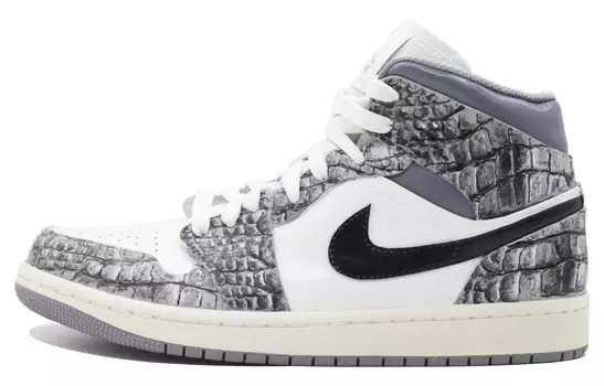 Кроссовки Air Jordan 1 Vintage Basketball Shoes Women's Mid-top Gray/White, серый