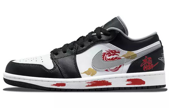 Кроссовки Air Jordan 1 Vintage Basketball Shoes Men Low-top Grey/white, серый