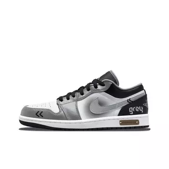 Кроссовки Air Jordan 1 Vintage Basketball Shoes Unisex Low-top Black/grey, черный/серый