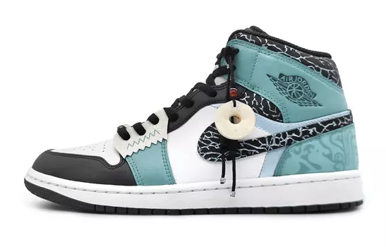 Кроссовки Air JORDAN 1 Vintage Basketball Shoes Women's High-Top Black White