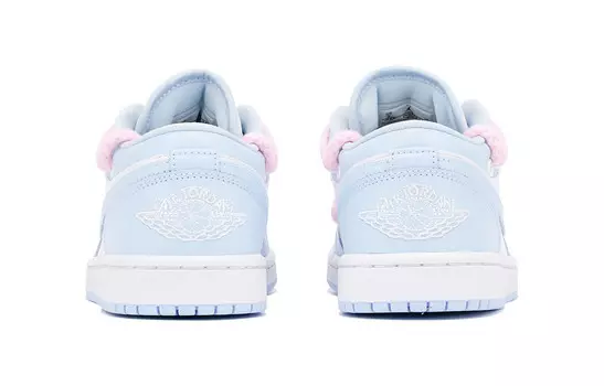 Кроссовки Air Jordan 1 Vintage Basketball Shoes Women's Low-top Blue/white/pink, белый