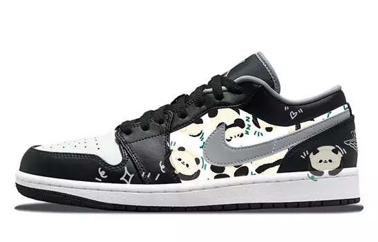 Кроссовки Air Jordan 1 Vintage Basketball Shoes Men Low-top White/black, черный