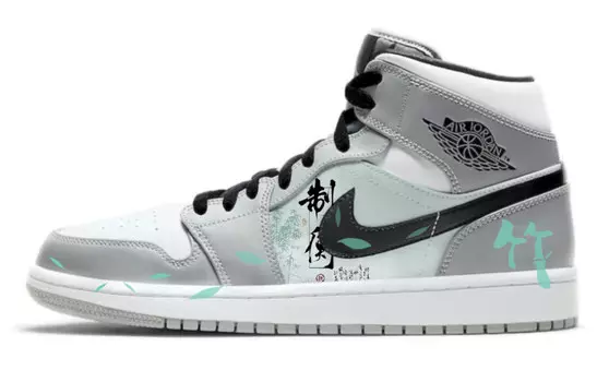 Кроссовки Air Jordan 1 Vintage Basketball Shoes Men Low-top Grey/white, серый