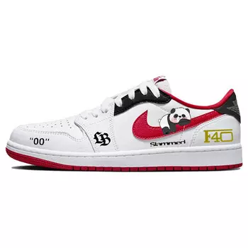 Кроссовки Air Jordan 1 Vintage Basketball Shoes Unisex Low-top White/red, белый