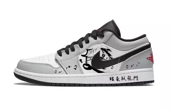 Кроссовки Air Jordan 1 Vintage Basketball Shoes Men Low-top Grey/white, серый