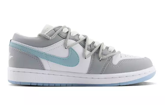 Кроссовки Air Jordan 1 Vintage Basketball Shoes Women's Low-top Gray/Blue, серый