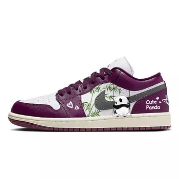 Кроссовки Air Jordan 1 Vintage Basketball Shoes Women's Low-top Purple/Red, фиолетовый