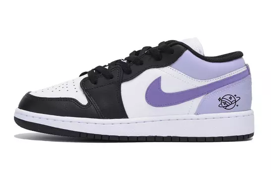 Кроссовки Air Jordan 1 Vintage Basketball Shoes Women's Low-top Black/purple, черный