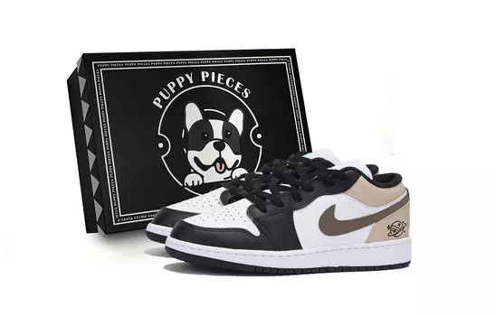 Кроссовки Air Jordan 1 Vintage Basketball Shoes Men Low-top Back/Brown, черный