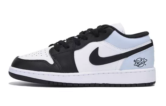 Кроссовки Air Jordan 1 Vintage Basketball Shoes Men Low-top Blue, черный