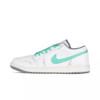 Кроссовки Air Jordan 1 Vintage Basketball Shoes Men Low-top White/green/gray, зеленый