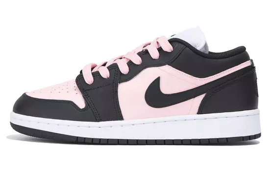 Кроссовки Air Jordan 1 Vintage Basketball Shoes Women's Low-top Pink, черный/розовый