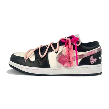 Кроссовки Air Jordan 1 Vintage Basketball Shoes Women's Low-top Black, черный