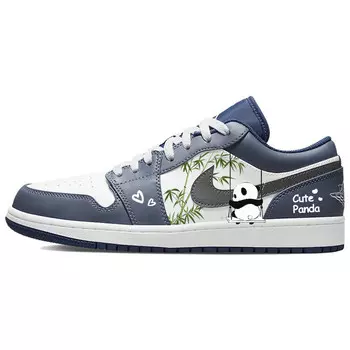 Кроссовки Air JORDAN 1 Vintage Basketball Shoes Men Low-Top Blue White, синий