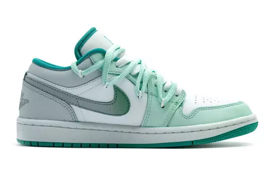 Кроссовки Air Jordan 1 Vintage Basketball Shoes Women's Low-top Green-grey/grey, коричневый