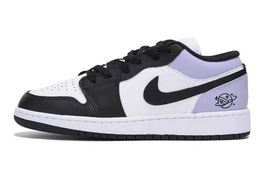 Кроссовки Air Jordan 1 Vintage Basketball Shoes Women's Low-top Black/purple, черный