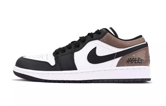 Кроссовки Air Jordan 1 Vintage Basketball Shoes Men Low-top Back/Brown, черный/коричневый
