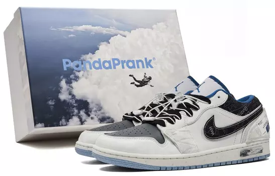 Кроссовки Air JORDAN 1 Vintage Basketball Shoes Men Low-Top Black White