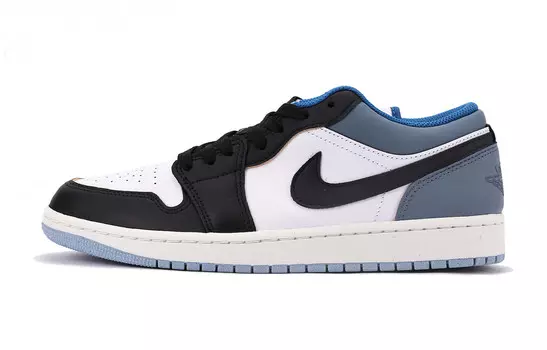 Кроссовки Air Jordan 1 Vintage Basketball Shoes Men Low-top White/blue, синий