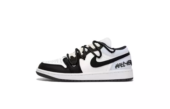 Кроссовки Air Jordan 1 Vintage Basketball Shoes Men Low-top University Blue/Black/White, синий