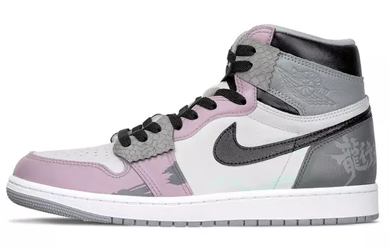 Кроссовки Air Jordan 1 Vintage Basketball Shoes Unisex High-top Purple/grey/white, светло-фиолетовый