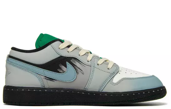 Кроссовки Air Jordan 1 Vintage Basketball Shoes Men Low-top Black/Blue, черный
