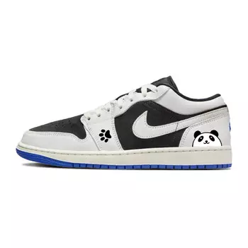 Кроссовки Air Jordan 1 Vintage Basketball Shoes Men Low-top Black/white, черный/белый