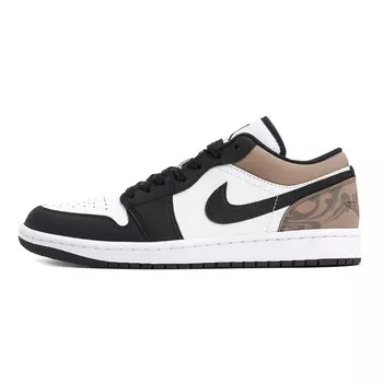 Кроссовки Air Jordan 1 Vintage Basketball Shoes Men Low-top Coffee Color/black, белый