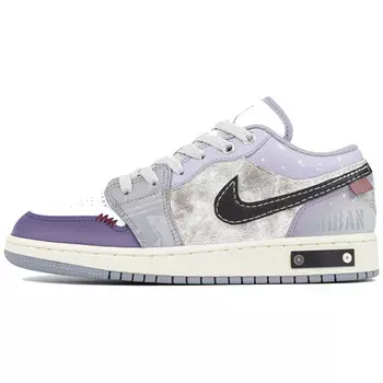 Кроссовки Air Jordan 1 Vintage Basketball Shoes Women's Low-top Purple/Grey, фиолетовый