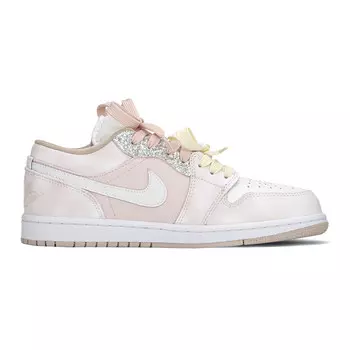 Кроссовки Air Jordan 1 Vintage Basketball Shoes Unisex Low-top White/pink, розовый