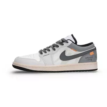 Кроссовки Air Jordan 1 Vintage Basketball Shoes Men Low-top Blue/white, белый