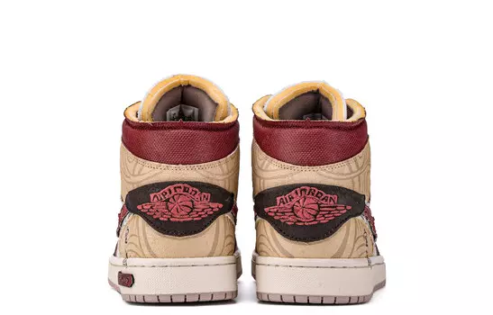 Кроссовки Air Jordan 1 Vintage Basketball Shoes Men High-top Red/yellow/white, красный