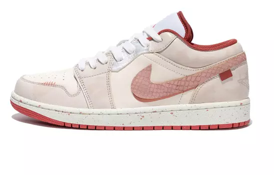 Кроссовки Air Jordan 1 Vintage Basketball Shoes Men Low-top Red/brown, коричневый