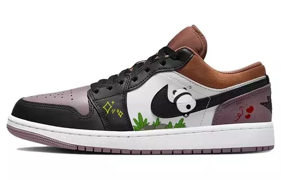 Кроссовки Air Jordan 1 Vintage Basketball Shoes Men Low-top Tan/White, коричневый