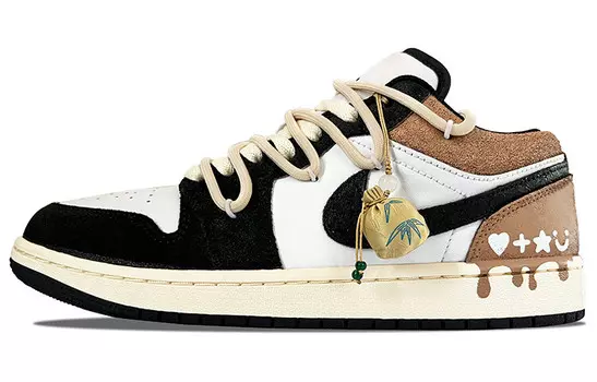 Кроссовки Air Jordan 1 Vintage Basketball Shoes Women's Low-top Brown/black, цвет Chocolate