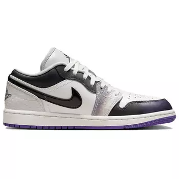 Кроссовки Air Jordan 1 Vintage Basketball Shoes Unisex Low-top White, фиолетовый