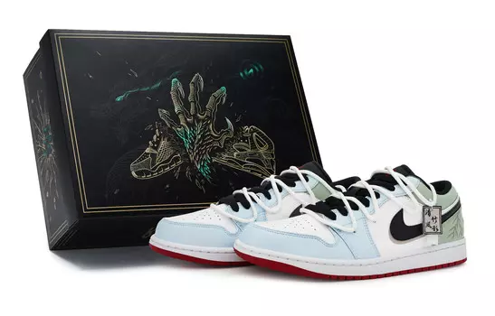 Кроссовки Air Jordan 1 Vintage Basketball Shoes Women's Low-top Green, зеленый