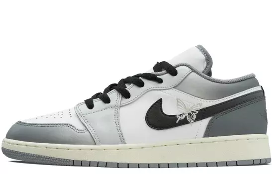 Кроссовки Air Jordan 1 Vintage Basketball Shoes Women's Low-top Gray, серый