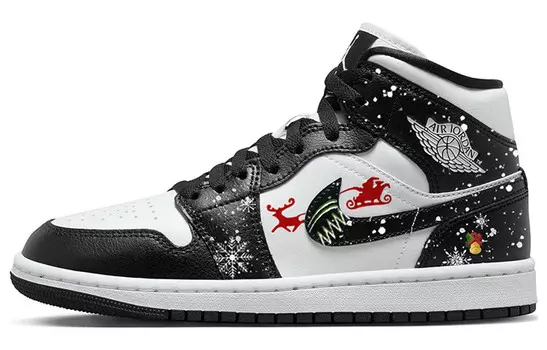 Кроссовки Air Jordan 1 Vintage Basketball Shoes Women's High-top Black/white, черный