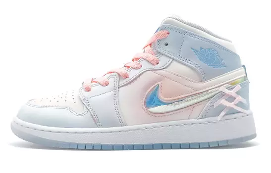 Кроссовки Air Jordan 1 Vintage Basketball Shoes Women's Mid-top Blue, синий