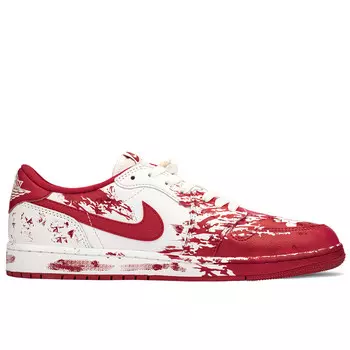 Кроссовки Air Jordan 1 Vintage Basketball Shoes Unisex Low-top White/red, белый/красный