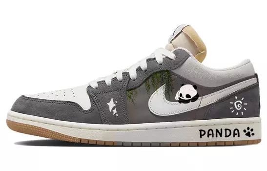 Кроссовки Air Jordan 1 Vintage Basketball Shoes Unisex Low-top Grey/white, серый