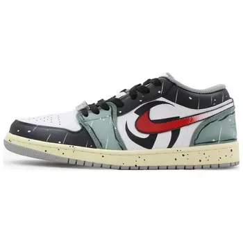 Кроссовки Air Jordan 1 Vintage Basketball Shoes Women's Low-top Dark Green, темно-зеленый