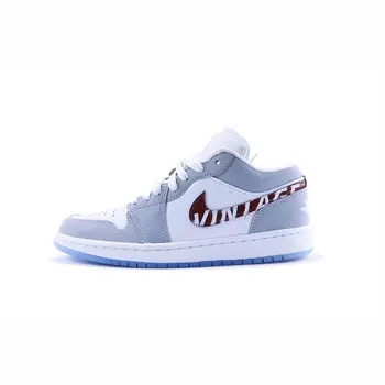 Кроссовки Air Jordan 1 Vintage Basketball Shoes Women's Mid-top White/Gray, белый/серый