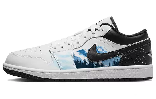 Кроссовки Air JORDAN 1 Vintage Basketball Shoes Men Low-Top Black White