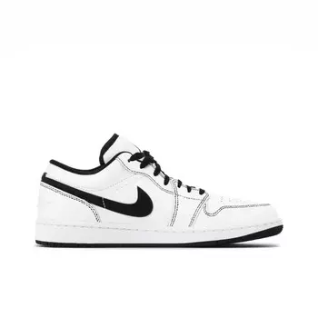 Кроссовки Air Jordan 1 Vintage Basketball Shoes Men Low-top White/black, черный/белый