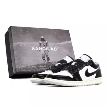 Кроссовки Air Jordan 1 Vintage Basketball Shoes Men Low-top Black/White, белый