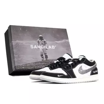 Кроссовки Air Jordan 1 Vintage Basketball Shoes Men Low-top White, белый
