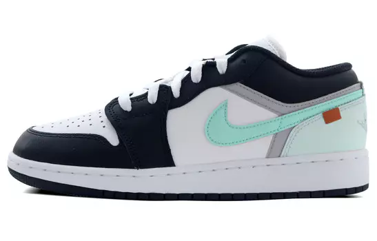 Кроссовки Air Jordan 1 Vintage Basketball Shoes Men Low-top Gray, зеленый